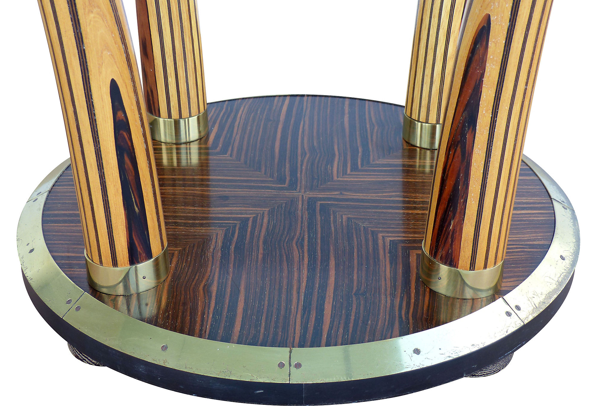 Midcentury Modern Zebrawood Tusk Dining Table Modernism